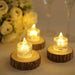 12 Flameless 2" Battery Operated LED Tealight Candles Column Design - Clear LED_CAND_TL006_CLR