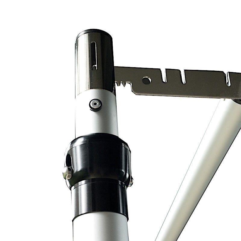 12 ft x 12 ft Pipe and Drape Backdrop Stand with Double Cross Bars - Silver and Black BKDP_STND_ALUM_12X12_DB