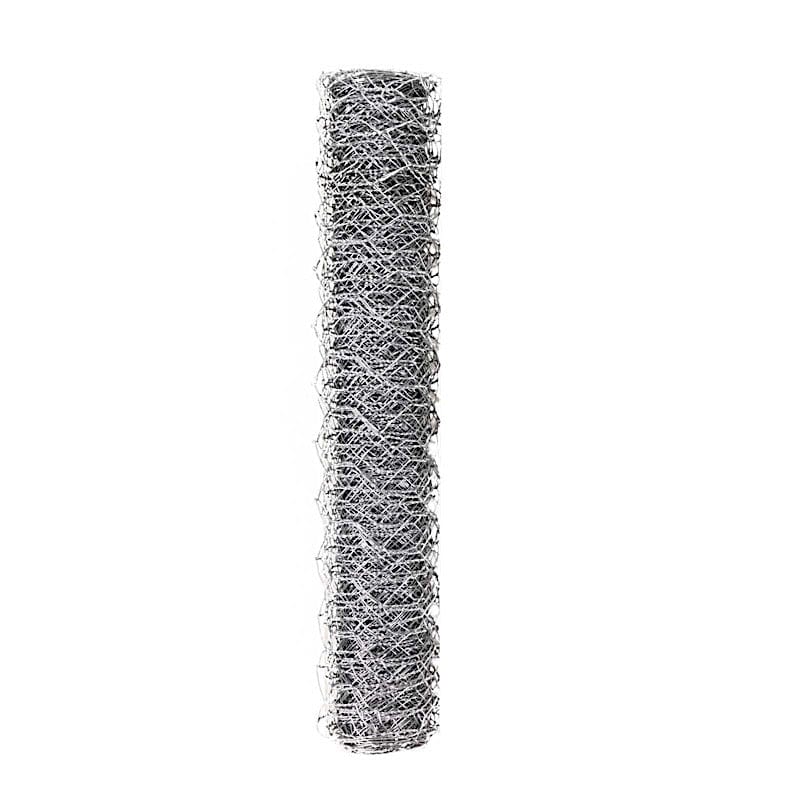 12 ft x 16 ft Galvanized Metal Hexagonal Chicken Craft Wire Mesh - Silver CRAF_WIRE03_16_SILV