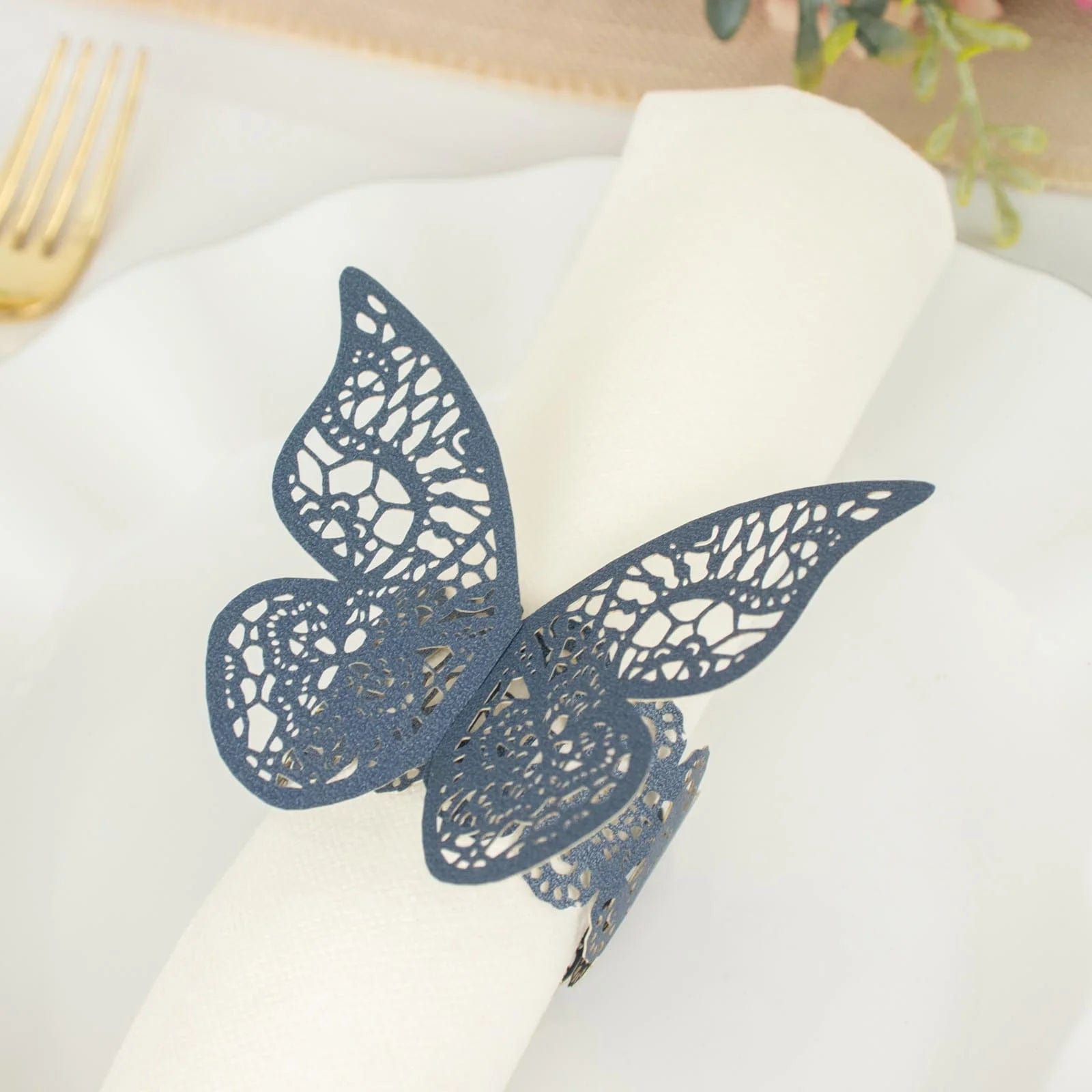 12 Laser Cut Butterfly Napkin Rings Wedding Party Gift