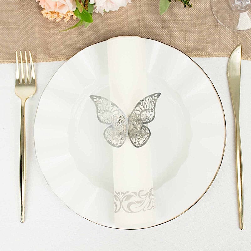 12 Laser Cut Butterfly Napkin Rings Wedding Party Gift