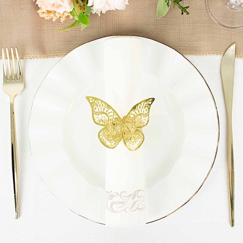 12 Laser Cut Butterfly Napkin Rings Wedding Party Gift