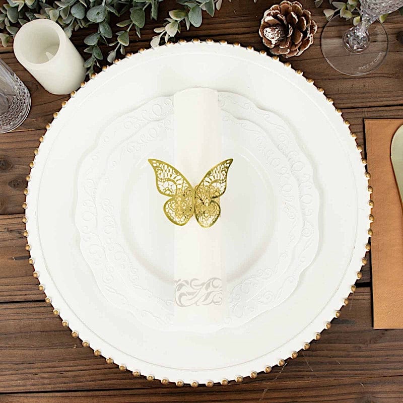 12 Laser Cut Butterfly Napkin Rings Wedding Party Gift