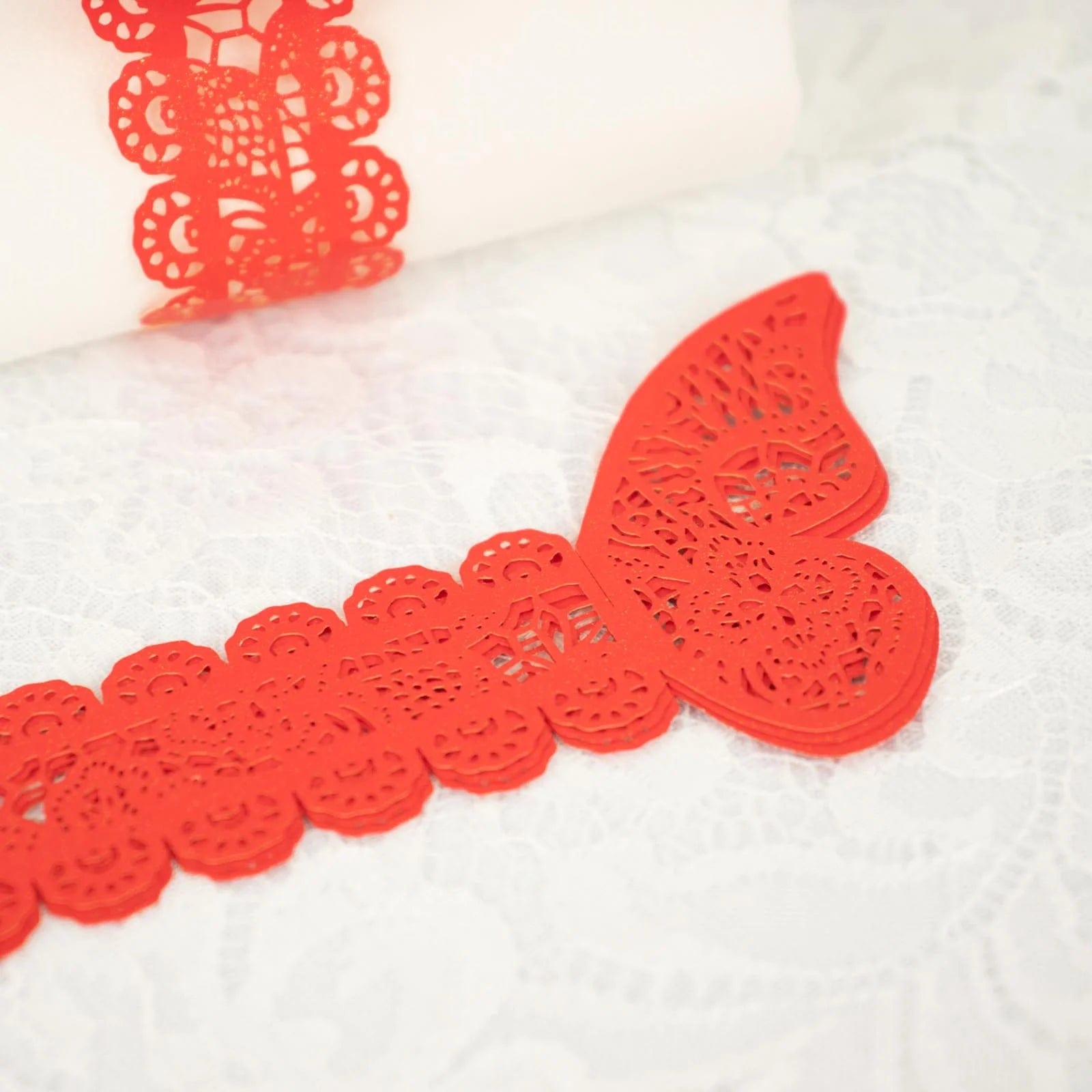 12 Laser Cut Butterfly Napkin Rings Wedding Party Gift