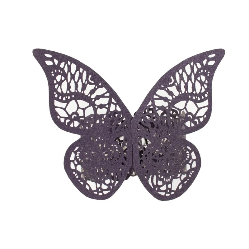 12 Laser Cut Butterfly Napkin Rings Wedding Party Gift