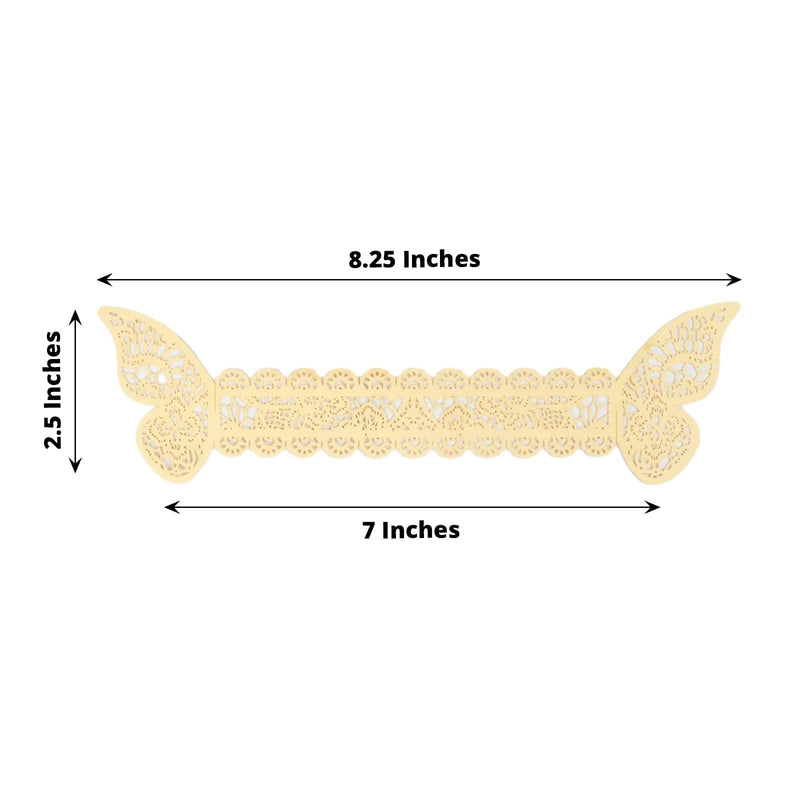 12 Laser Cut Butterfly Napkin Rings Wedding Party Gift