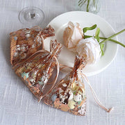 12 Metallic 4" x 5" Foil Polyester Drawstring Favor Gift Bags