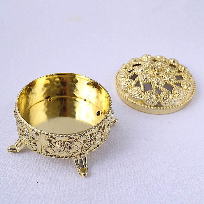 12 Mini 2.5" Metallic Gold Vintage Favor Holders - Gold PLTC_FIL_030_GOLD