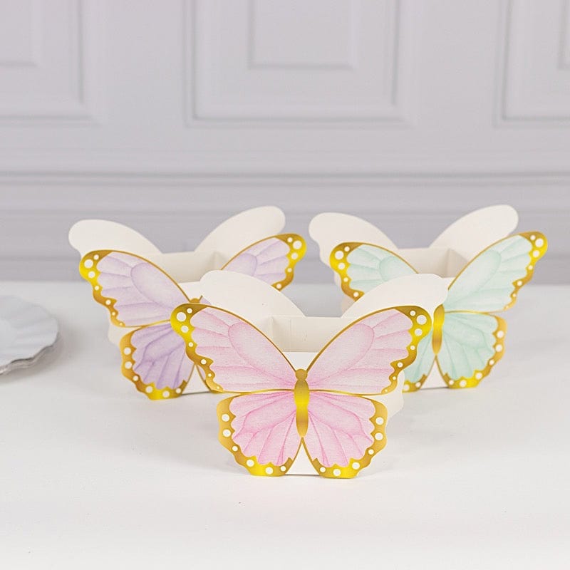 12 Paper Butterfly Party Favor Boxes - Assorted BOX_3X4_BUT02_SET_ASST