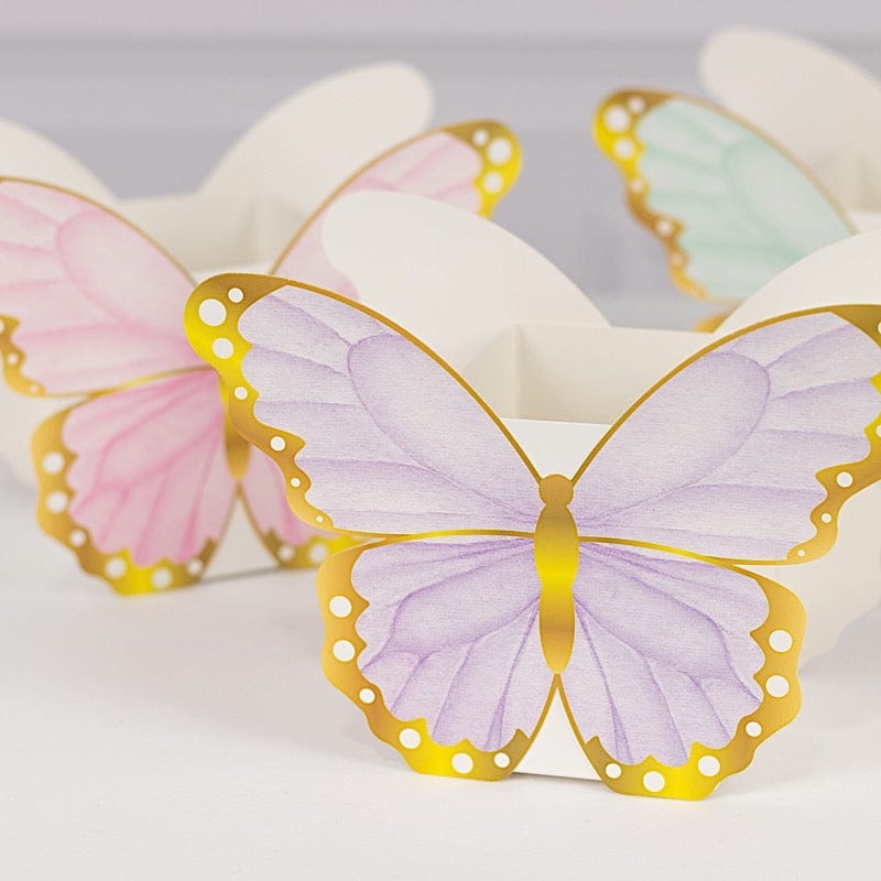 12 Paper Butterfly Party Favor Boxes - Assorted BOX_3X4_BUT02_SET_ASST
