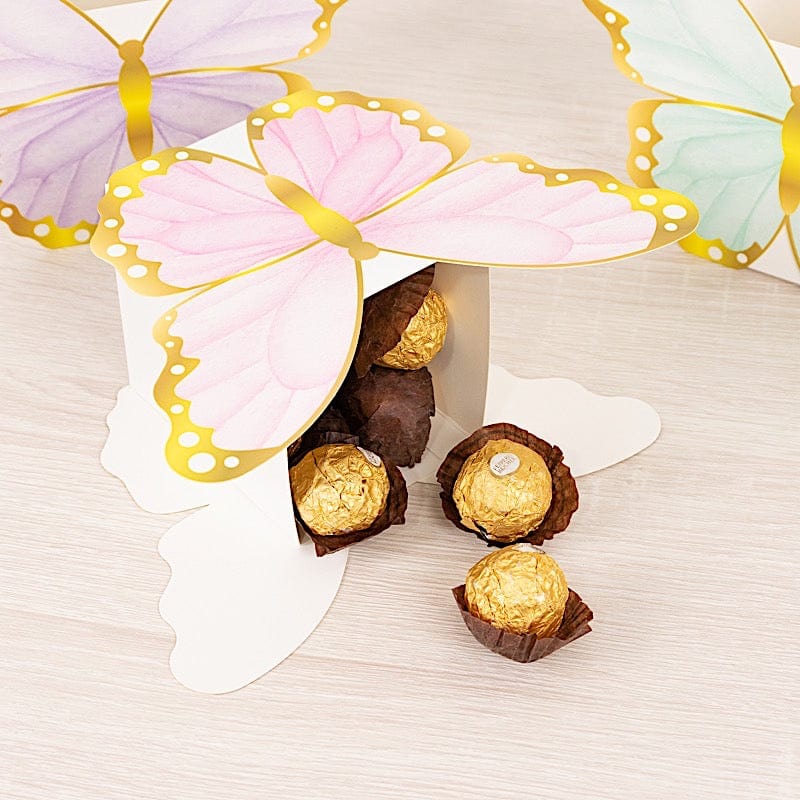 12 Paper Butterfly Party Favor Boxes - Assorted BOX_3X4_BUT02_SET_ASST