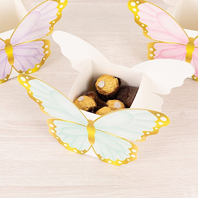 12 Paper Butterfly Party Favor Boxes - Assorted BOX_3X4_BUT02_SET_ASST