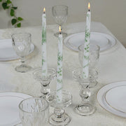 12 pcs 10" tall French Toile Wax Taper Candles - White