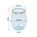 12 pcs 12 oz Gold Rim Stemless Plastic Wine Glasses - Disposable Tableware