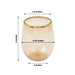 12 pcs 12 oz Gold Rim Stemless Plastic Wine Glasses - Disposable Tableware