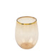 12 pcs 12 oz Gold Rim Stemless Plastic Wine Glasses - Disposable Tableware DSP_CUWN003_12_GDGD