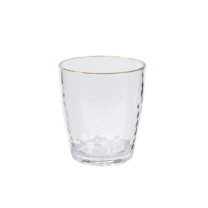 12 pcs 14oz Plastic Shatterproof Tumblers with Gold Rim - Clear DSP_CUCT012_14_CLGD