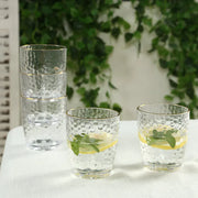 12 pcs 14oz Plastic Shatterproof Tumblers with Gold Rim - Clear DSP_CUCT012_14_CLGD