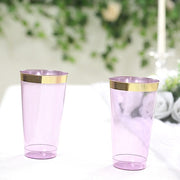 12 pcs 17 oz Glittered Plastic Cocktail Glasses - Disposable Tableware