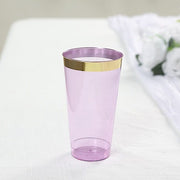 12 pcs 17 oz Glittered Plastic Cocktail Glasses - Disposable Tableware