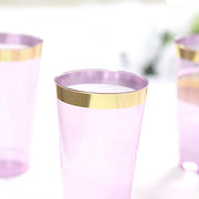 12 pcs 17 oz Glittered Plastic Cocktail Glasses - Disposable Tableware