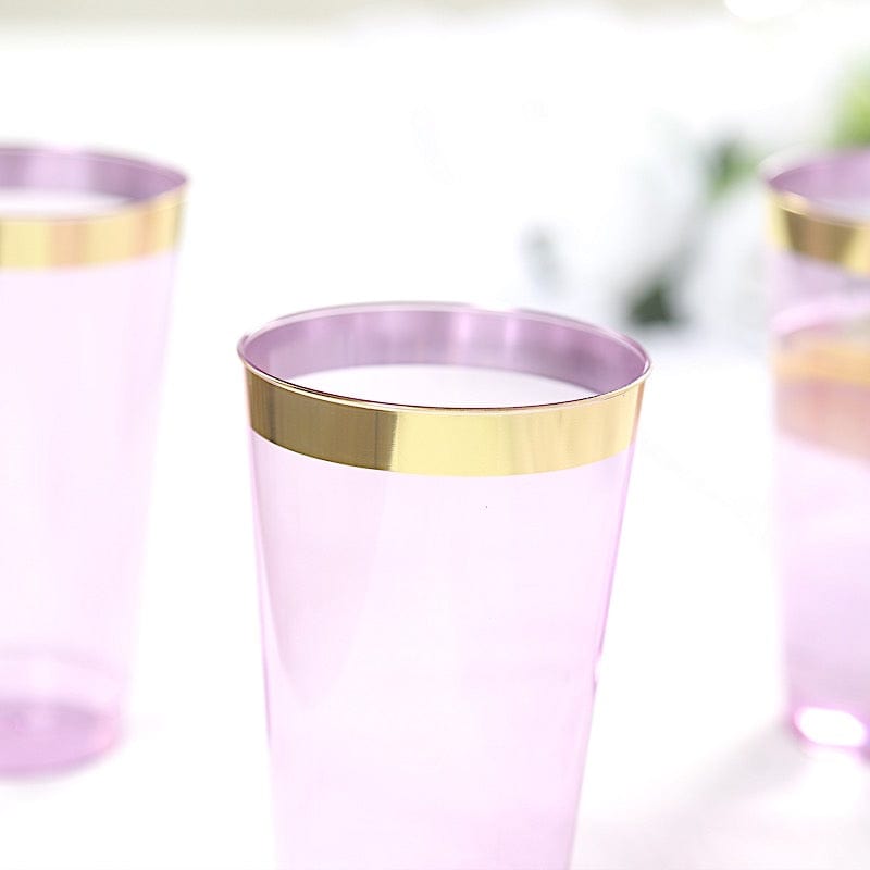 12 pcs 17 oz Glittered Plastic Cocktail Glasses - Disposable Tableware