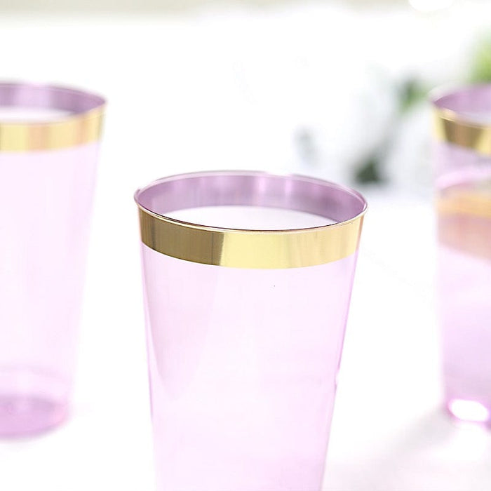 12 pcs 17 oz Glittered Plastic Cocktail Glasses - Disposable Tableware