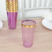 12 pcs 17 oz Glittered Plastic Cocktail Glasses - Disposable Tableware