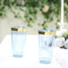 12 pcs 17 oz Glittered Plastic Cocktail Glasses - Disposable Tableware