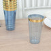 12 pcs 17 oz Glittered Plastic Cocktail Glasses - Disposable Tableware