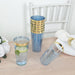12 pcs 17 oz Glittered Plastic Cocktail Glasses - Disposable Tableware