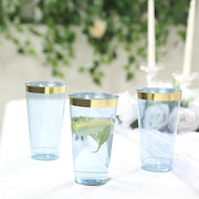 12 pcs 17 oz Glittered Plastic Cocktail Glasses - Disposable Tableware