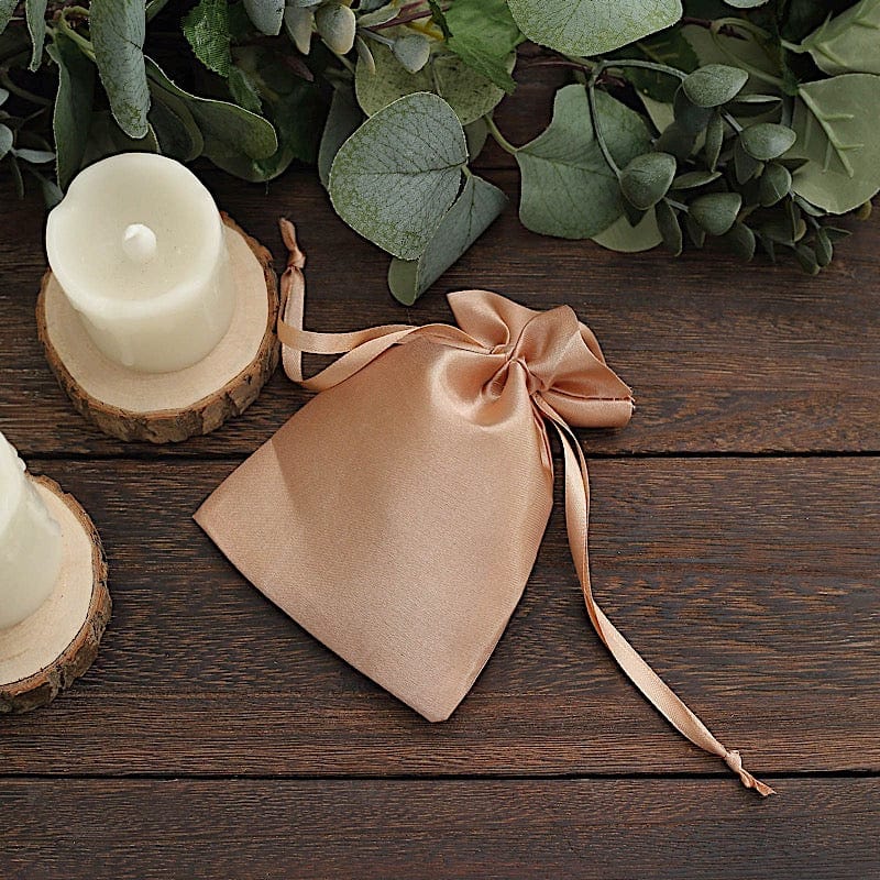 12 pcs 4x6" Satin Bags with Pull String