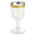12 pcs 5 oz Plastic Champagne Flutes Disposable Glasses PLST_CU0065_GOLD