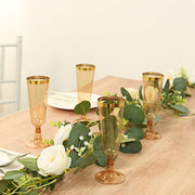 12 pcs 5 oz Rim Plastic Champagne Disposable Glasses