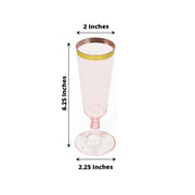 12 pcs 5 oz Rim Plastic Champagne Disposable Glasses