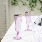 12 pcs 5 oz Rim Plastic Champagne Disposable Glasses