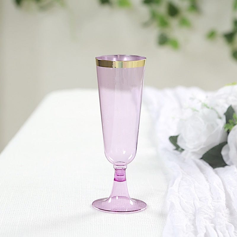 12 pcs 5 oz Rim Plastic Champagne Disposable Glasses