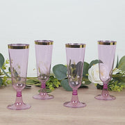 12 pcs 5 oz Rim Plastic Champagne Disposable Glasses