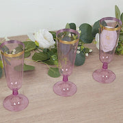 12 pcs 5 oz Rim Plastic Champagne Disposable Glasses
