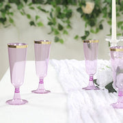 12 pcs 5 oz Rim Plastic Champagne Disposable Glasses