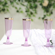 12 pcs 5 oz Rim Plastic Champagne Disposable Glasses