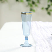 12 pcs 5 oz Rim Plastic Champagne Disposable Glasses