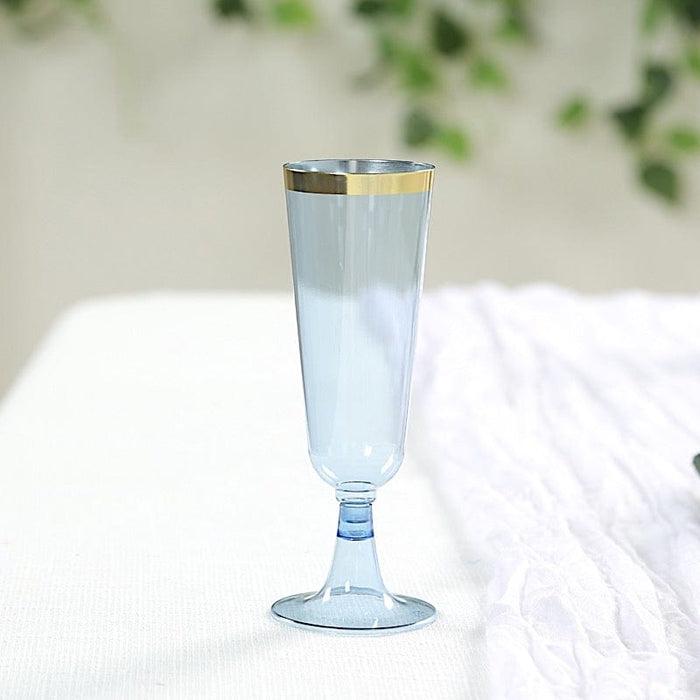 12 pcs 5 oz Rim Plastic Champagne Disposable Glasses