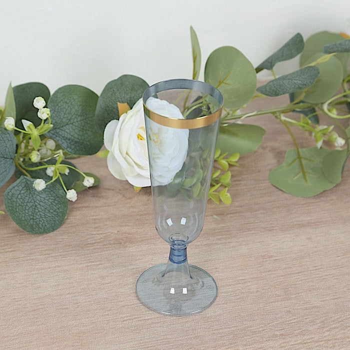 12 pcs 5 oz Rim Plastic Champagne Disposable Glasses