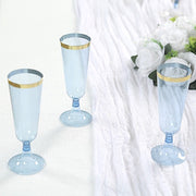 12 pcs 5 oz Rim Plastic Champagne Disposable Glasses