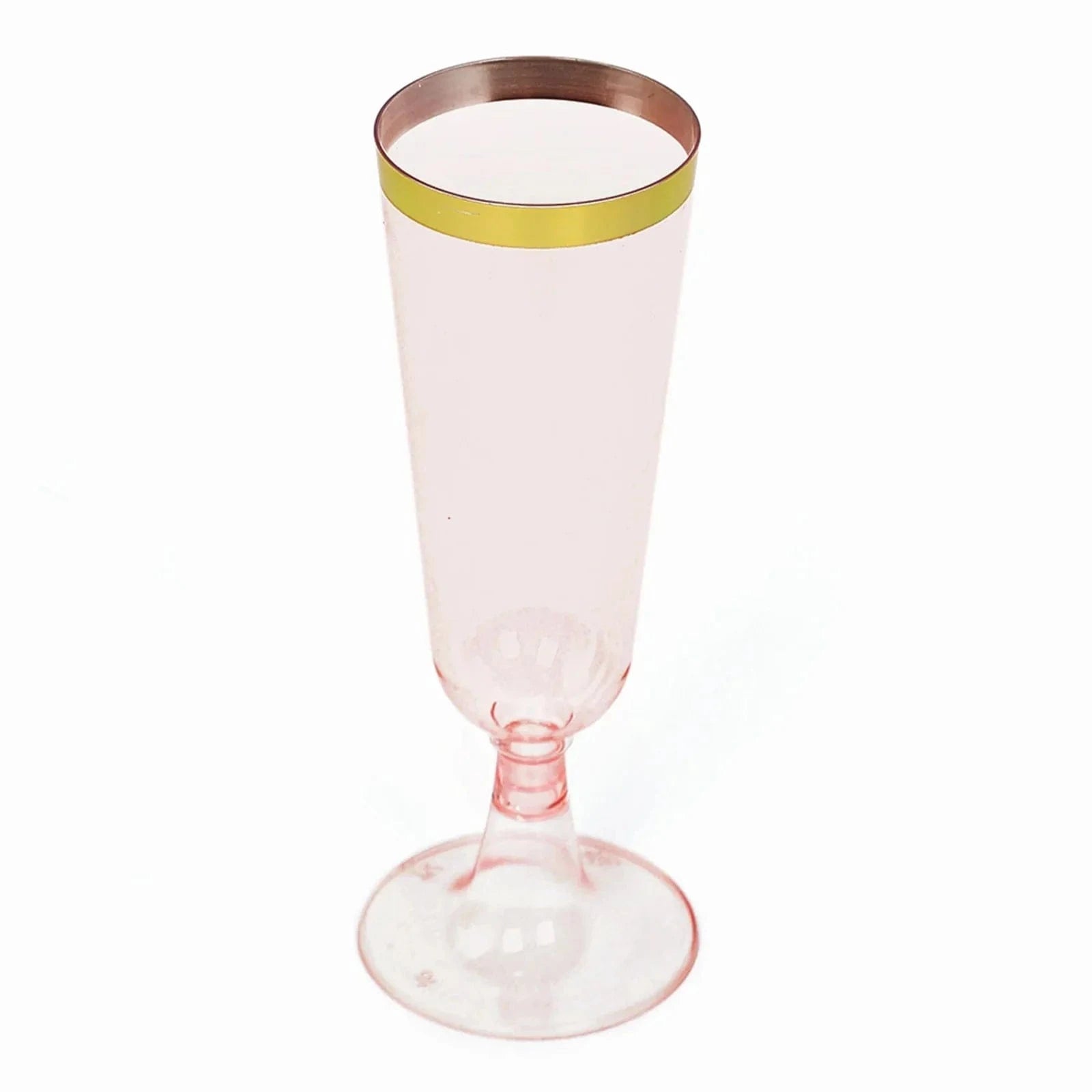 12 pcs 5 oz Rim Plastic Champagne Disposable Glasses PLST_CU0071_046GD