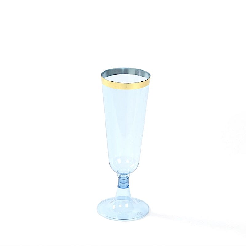 12 pcs 5 oz Rim Plastic Champagne Disposable Glasses PLST_CU0071_086GD