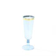 12 pcs 5 oz Rim Plastic Champagne Disposable Glasses PLST_CU0071_086GD