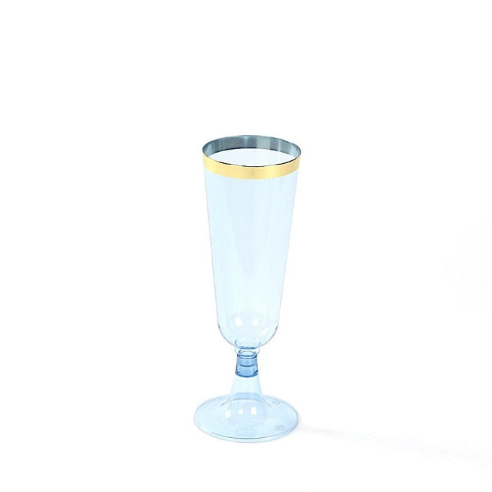 12 pcs 5 oz Rim Plastic Champagne Disposable Glasses PLST_CU0071_086GD